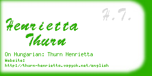 henrietta thurn business card